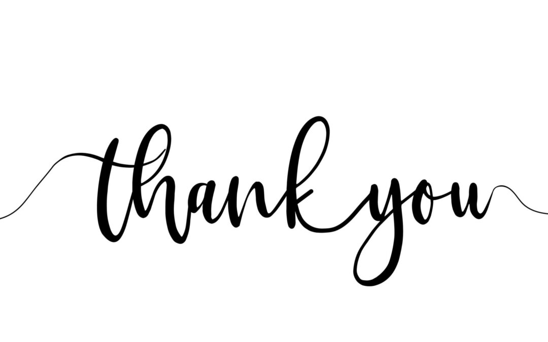 Thank You Hand Lettering. Typography Design Inspiration. Black colored. On a white background.