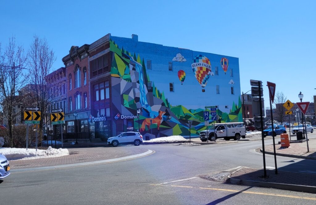 2022 Mural, City of Glens Falls, by Jesse Melanson. Photo by Jon Crouch.