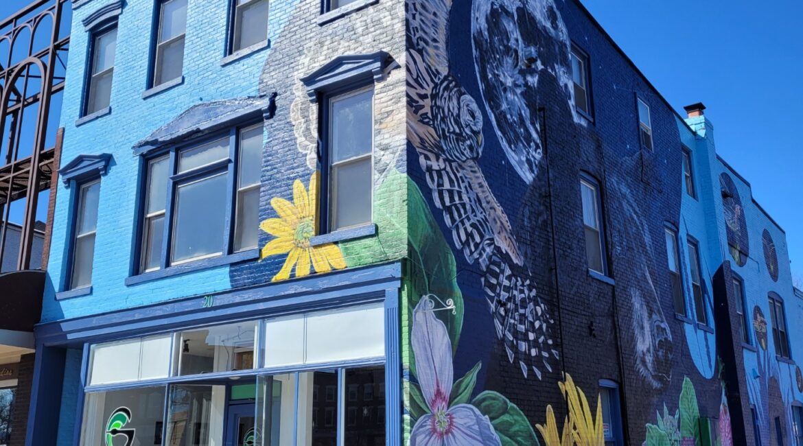 2022 Mural, City of Glens Falls, by Hannah Williams. Photo by Jon Crouch