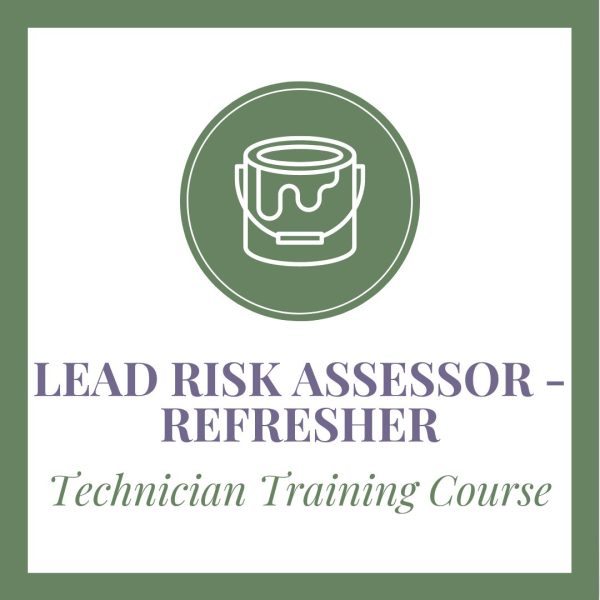 Lead risk assessor- refresher, technician training course graphic.